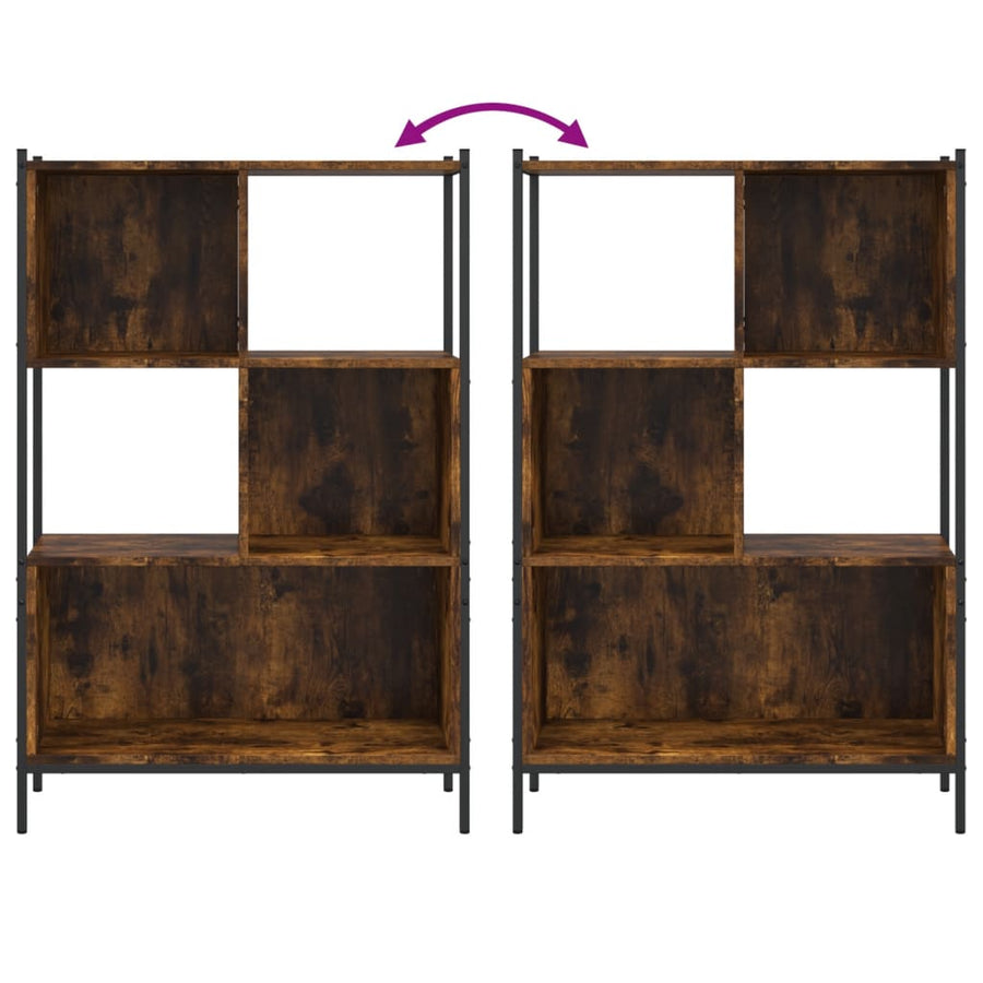 Boekenkast Bewerkt Hout Kleurig 72 x 28 x 109 cm Gerookt eiken