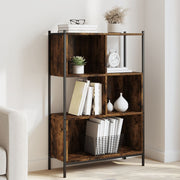Boekenkast 72x28x109 cm bewerkt hout gerookt eiken