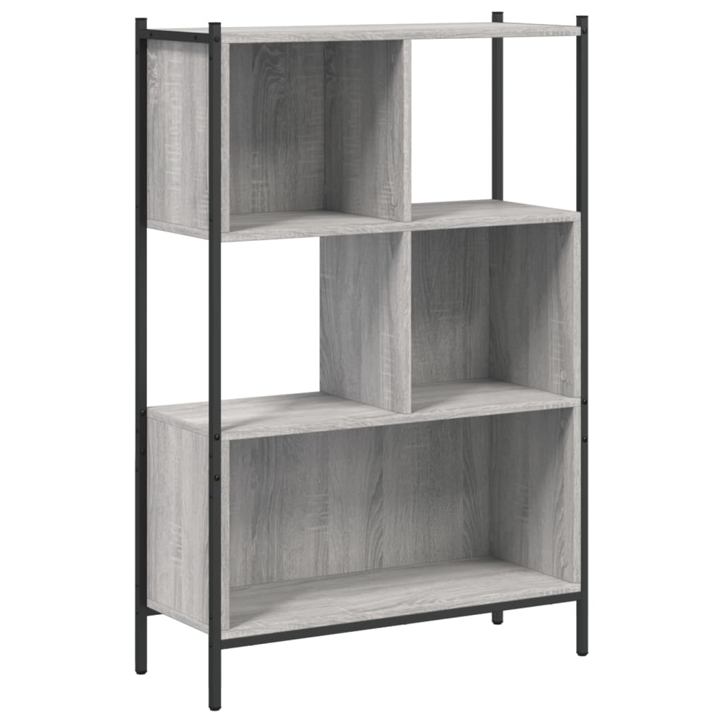 Boekenkast Bewerkt Hout Eikenkleurig 72 x 28 x 109 cm Grijs sonoma