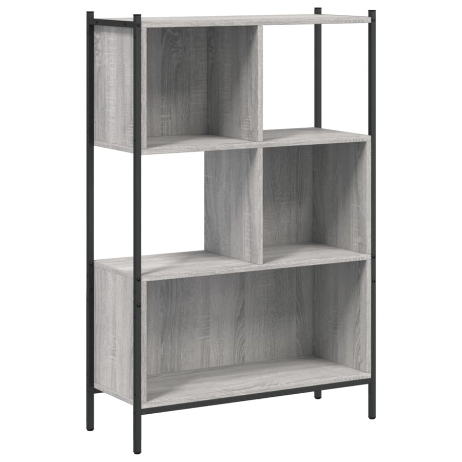 Boekenkast Bewerkt Hout Eikenkleurig 72 x 28 x 109 cm Grijs sonoma