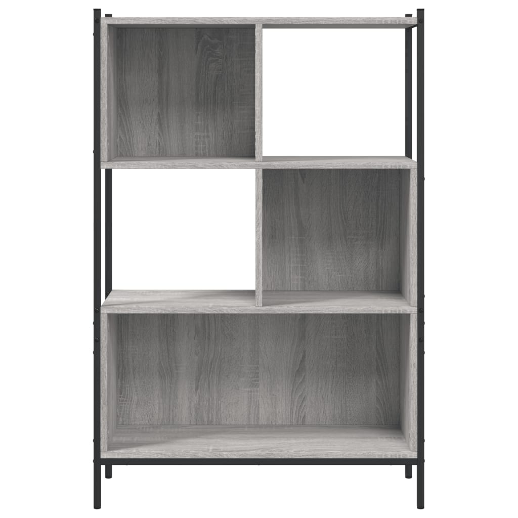 Boekenkast Bewerkt Hout Eikenkleurig 72 x 28 x 109 cm Grijs sonoma