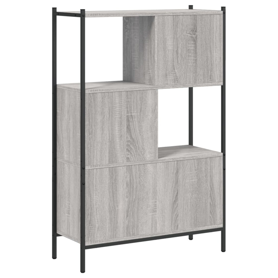 Boekenkast Bewerkt Hout Eikenkleurig 72 x 28 x 109 cm Grijs sonoma