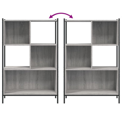 Boekenkast Bewerkt Hout Eikenkleurig 72 x 28 x 109 cm Grijs sonoma