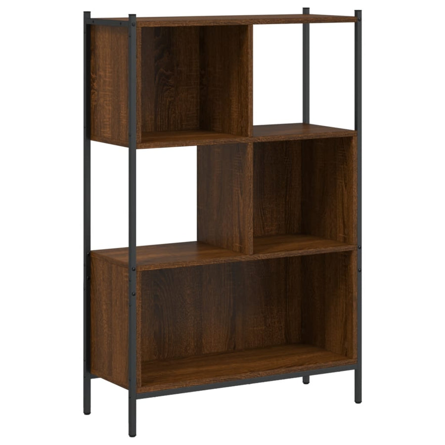 Boekenkast Bewerkt Hout Bruineikenkleurig 72 x 28 x 109 cm bruin eikenkleur