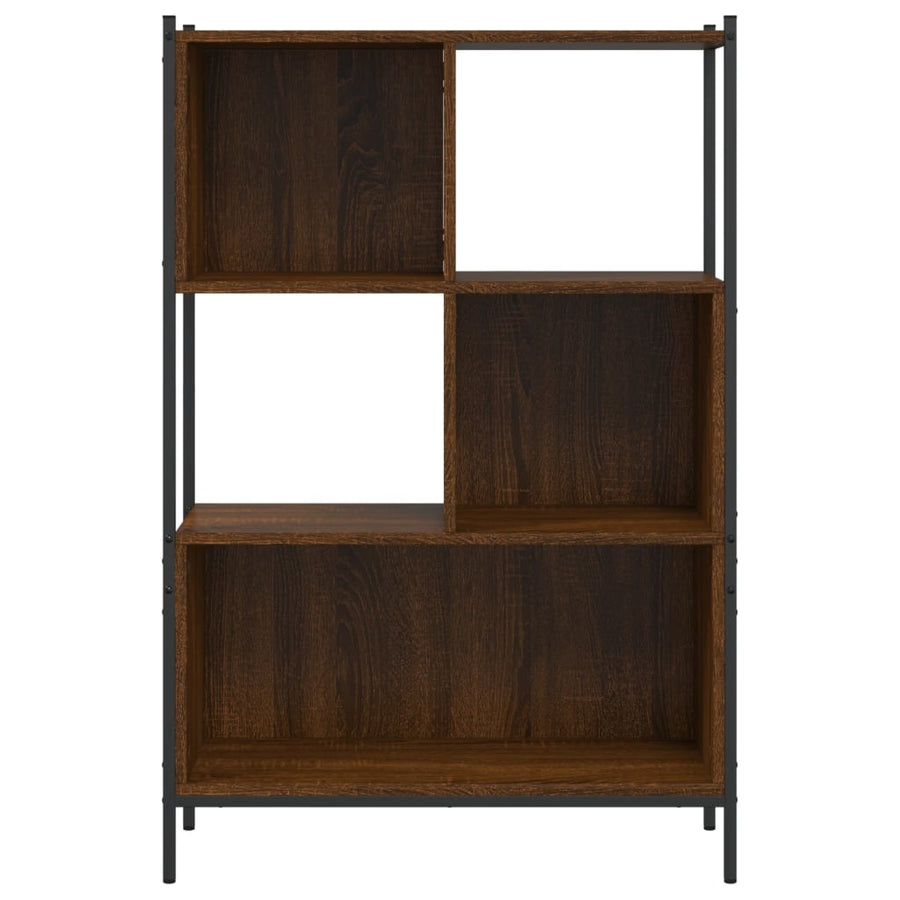 Boekenkast Bewerkt Hout Bruineikenkleurig 72 x 28 x 109 cm bruin eikenkleur