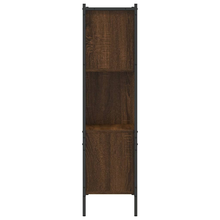 Boekenkast Bewerkt Hout Bruineikenkleurig 72 x 28 x 109 cm bruin eikenkleur