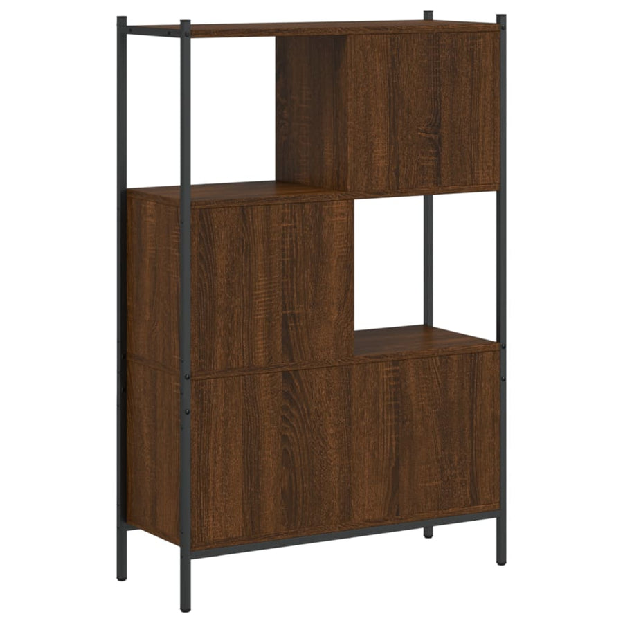 Boekenkast Bewerkt Hout Bruineikenkleurig 72 x 28 x 109 cm bruin eikenkleur