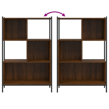 Boekenkast Bewerkt Hout Bruineikenkleurig 72 x 28 x 109 cm bruin eikenkleur