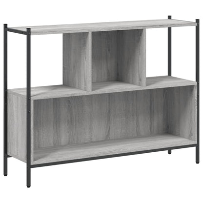 Boekenkast 02X28X77,5 Cm Bewerkt Hout Eikenkleur Grijs sonoma