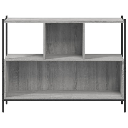 Boekenkast 02X28X77,5 Cm Bewerkt Hout Eikenkleur Grijs sonoma
