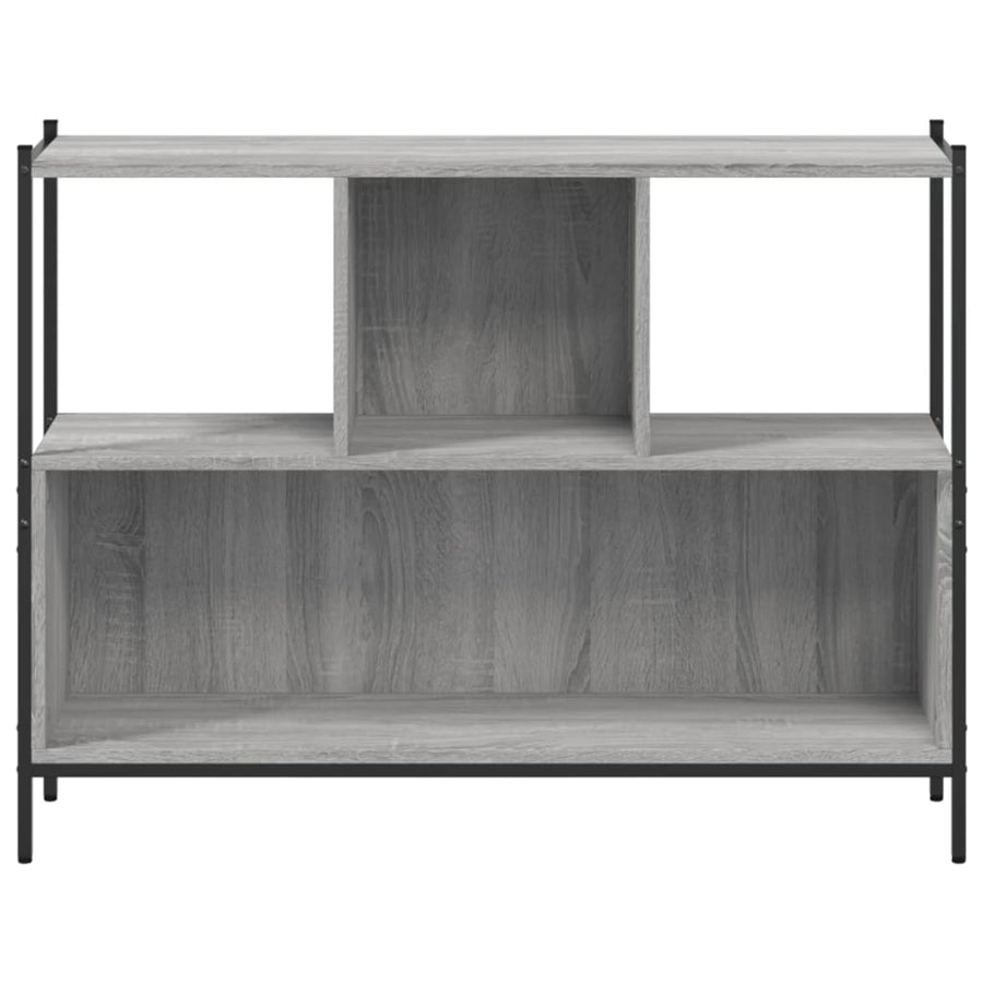Boekenkast 02X28X77,5 Cm Bewerkt Hout Eikenkleur Grijs sonoma