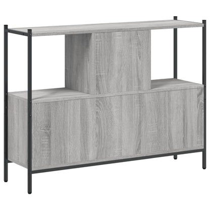 Boekenkast 02X28X77,5 Cm Bewerkt Hout Eikenkleur Grijs sonoma