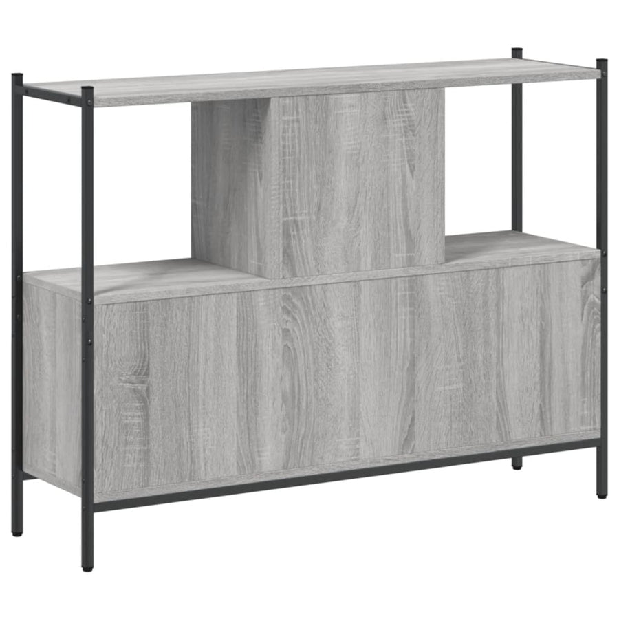 Boekenkast 02X28X77,5 Cm Bewerkt Hout Eikenkleur Grijs sonoma