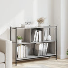 Bookcase 102x28x77.5 cm engineered wood gray Sonoma oak color