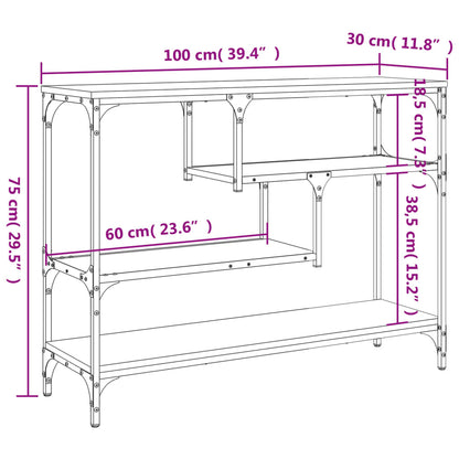 Wandtafel 00X30X75 Cm Bewerkt Hout Zwart
