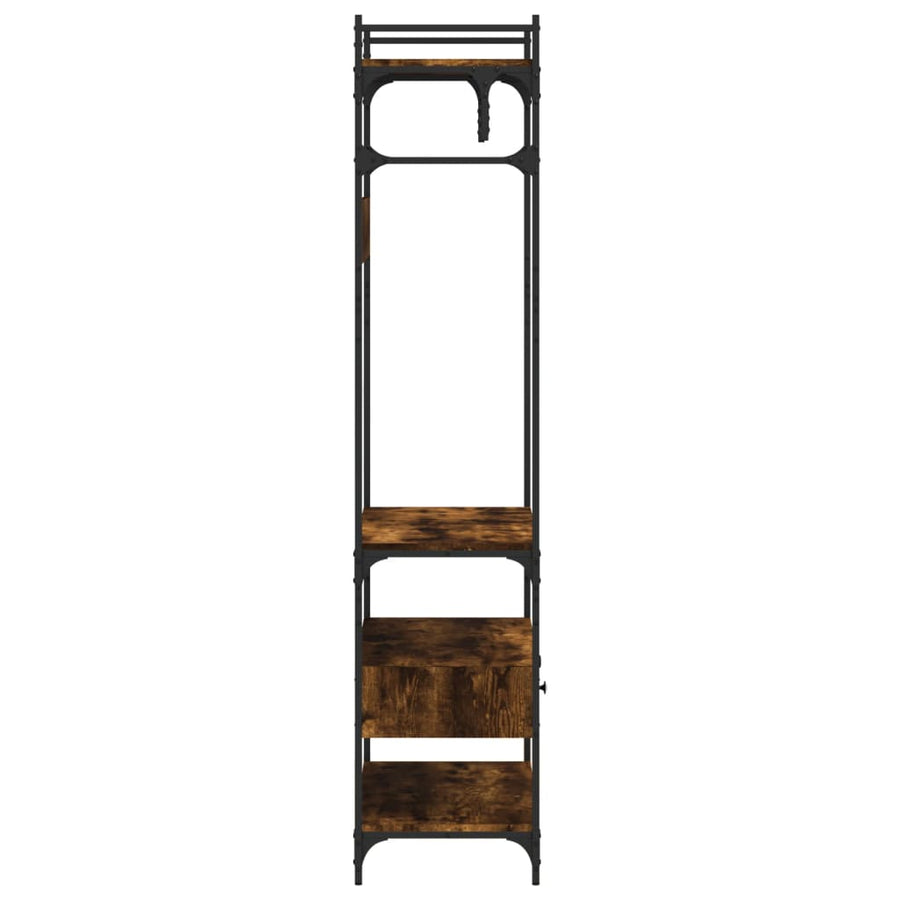 Kledingkast Met Lades 89X39X184,5 Cm Bewerkt Hout Gerookt eiken