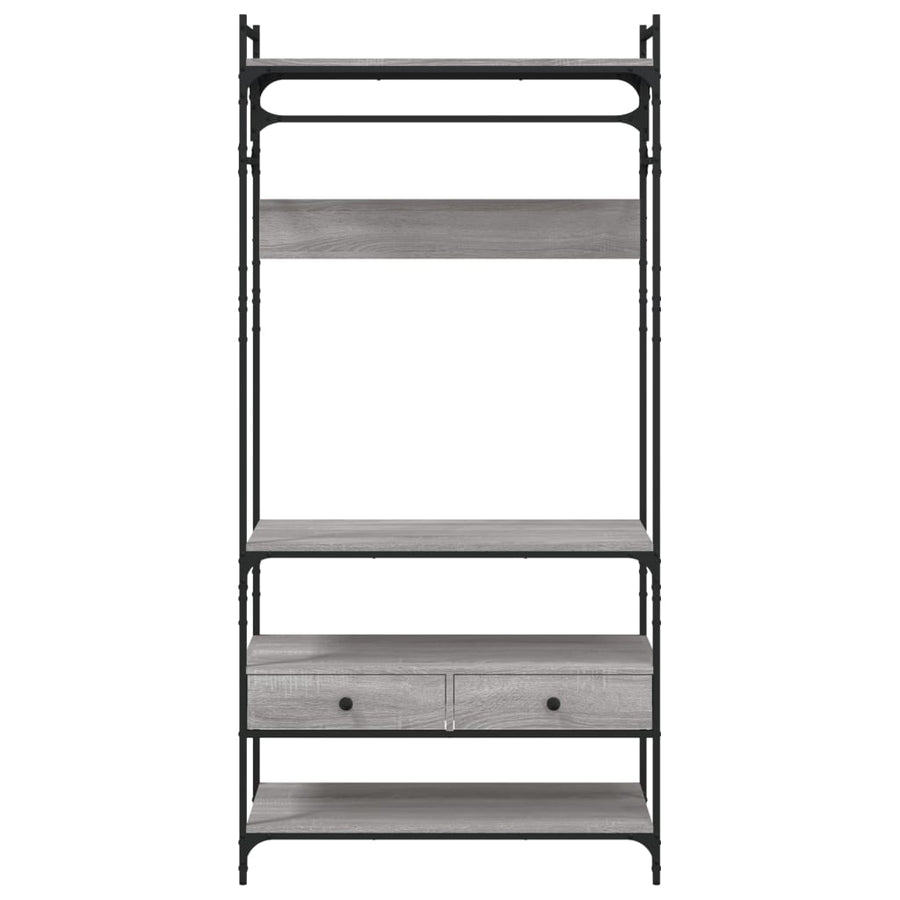 Kledingkast Met Lades 89X39X84,5 Cm Bewerkt Hout Grijs sonoma