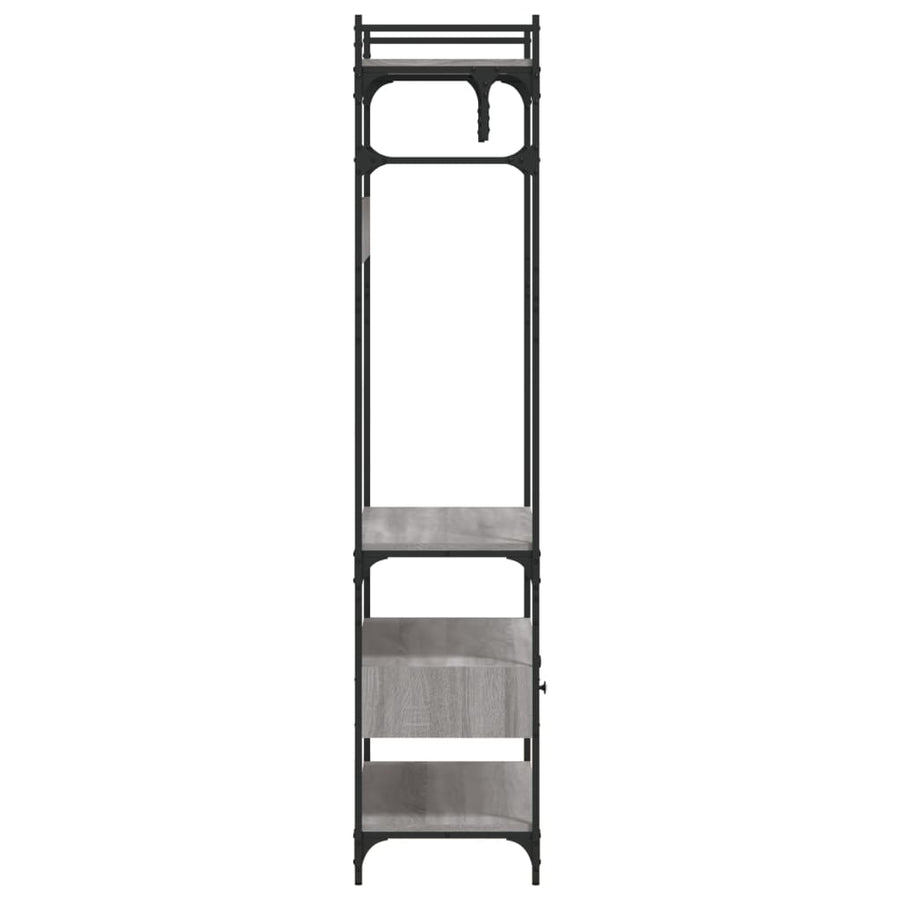 Kledingkast Met Lades 89X39X84,5 Cm Bewerkt Hout Grijs sonoma