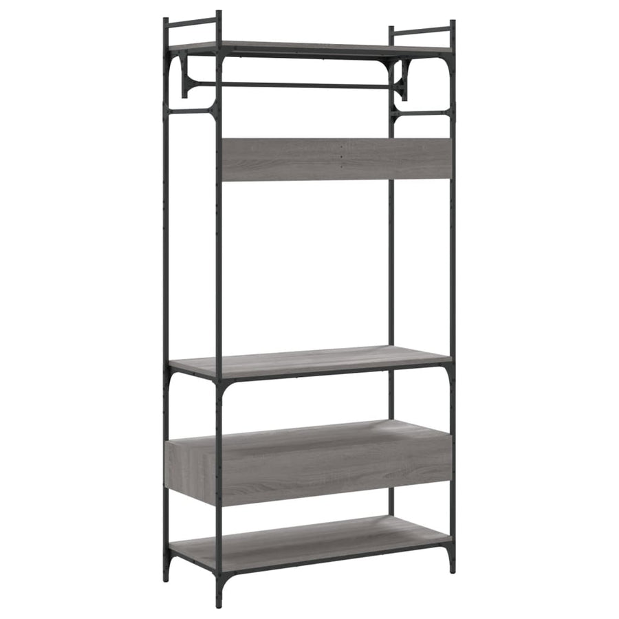 Kledingkast Met Lades 89X39X84,5 Cm Bewerkt Hout Grijs sonoma