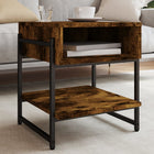 Salontafel 40x40x45 cm bewerkt hout gerookt eiken