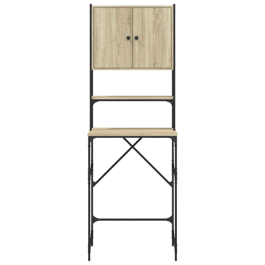 Wasmachinekast 68x48,5x194 cm sonoma eikenkleurig