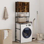 Wasmachinekast 68x48,5x194 cm gerookt eiken