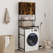 Wasmachinekast 68x48,5x194 cm gerookt eiken