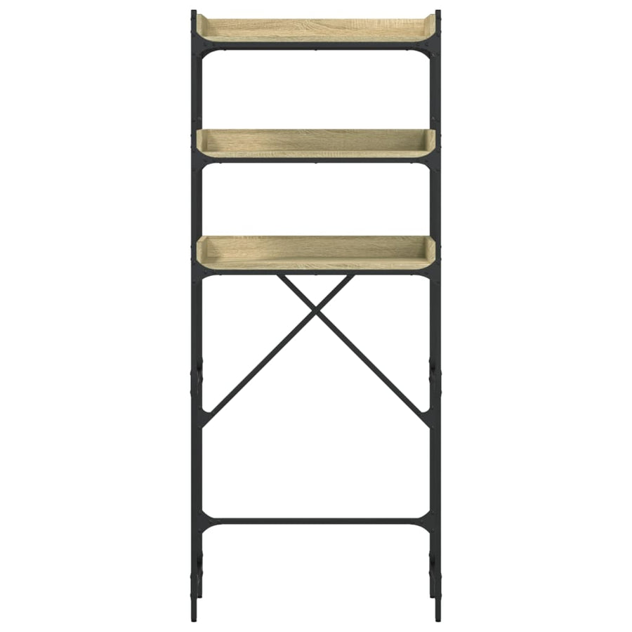 Wasmachinekast 67x25x163 cm bewerkt hout sonoma eikenkleurig