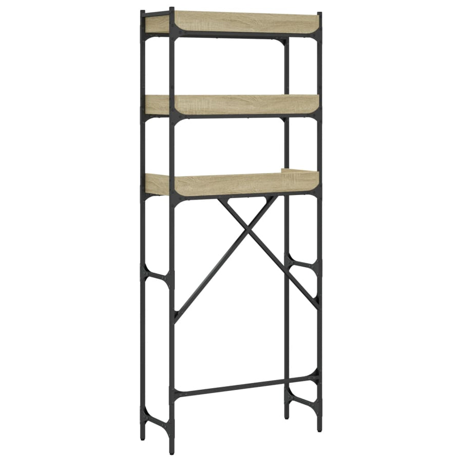 Wasmachinekast 67x25x163 cm bewerkt hout sonoma eikenkleurig