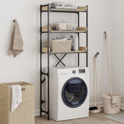 Wasmachinekast bewerkt hout sonoma eiken 67x25x163 cm