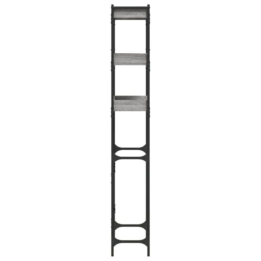 Wasmachinerek 67x25x163 cm bewerkt hout grijs sonoma