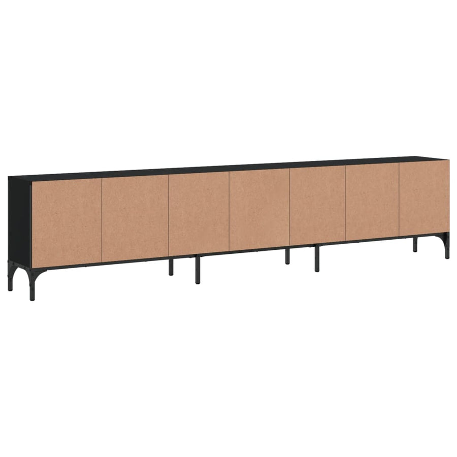Tv-Meubel Met Lade 200X25X44 Cm Bewerkt Hout Zwart