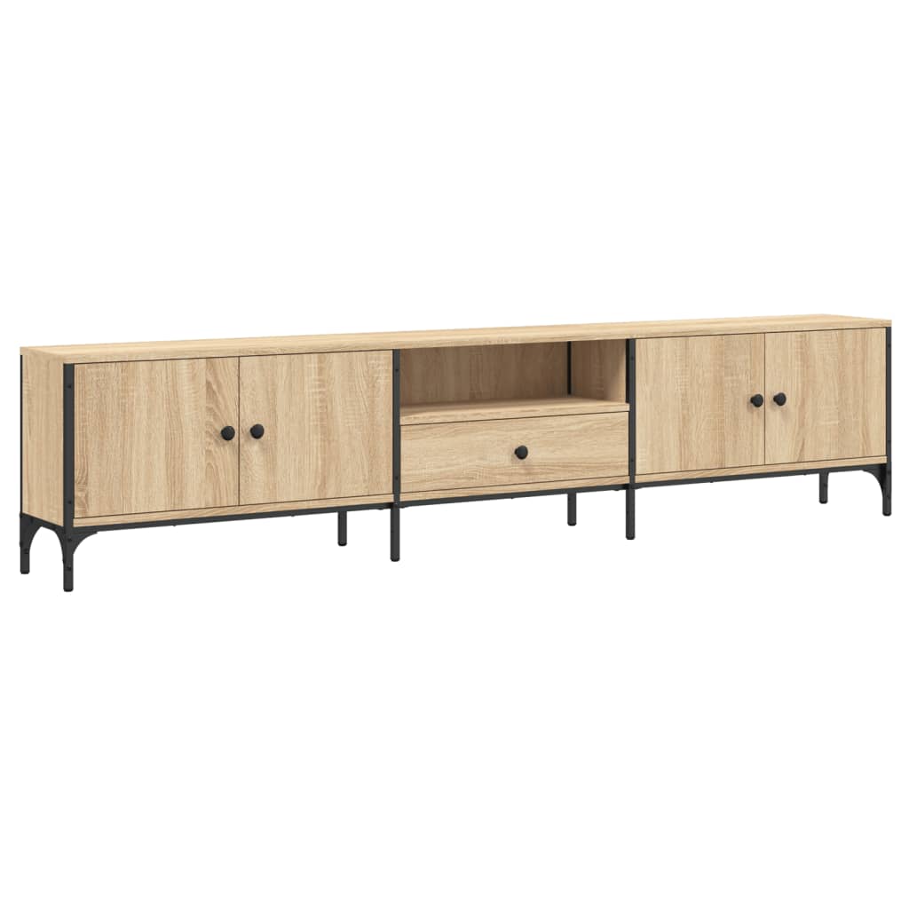 Tv-Meubel Met Lade 200X25X44 Cm Bewerkt Hout Kleur Sonoma eiken