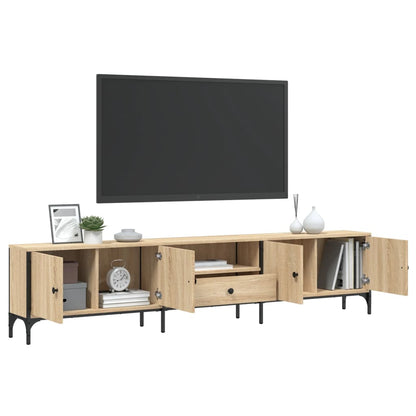 Tv-Meubel Met Lade 200X25X44 Cm Bewerkt Hout Kleur Sonoma eiken