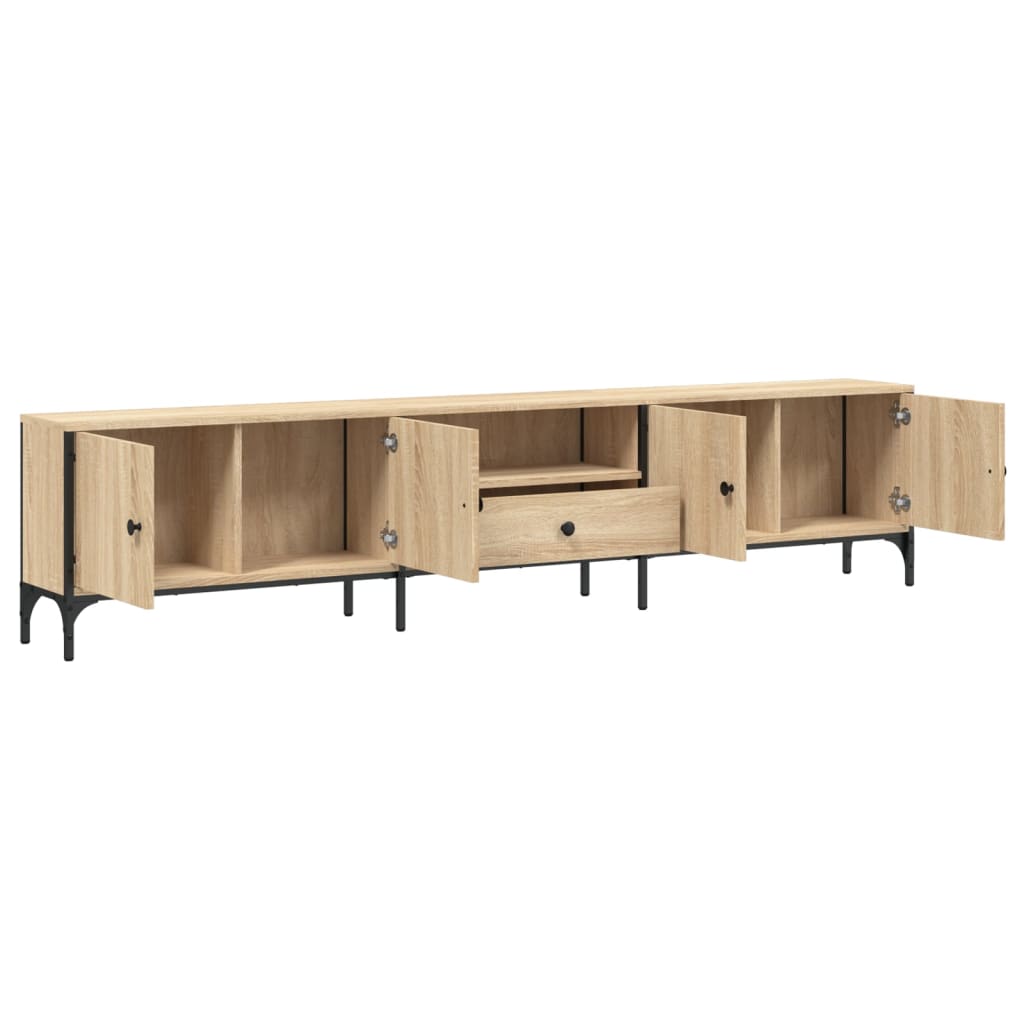 Tv-Meubel Met Lade 200X25X44 Cm Bewerkt Hout Kleur Sonoma eiken