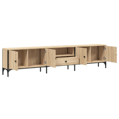 Tv-Meubel Met Lade 200X25X44 Cm Bewerkt Hout Kleur Sonoma eiken
