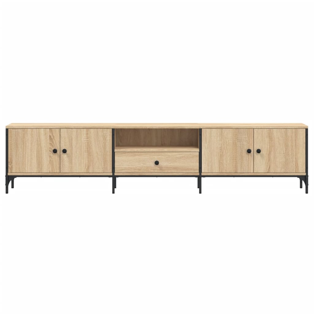 Tv-Meubel Met Lade 200X25X44 Cm Bewerkt Hout Kleur Sonoma eiken