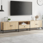 Tv-meubel 200x25x44 cm bewerkt hout sonoma eiken
