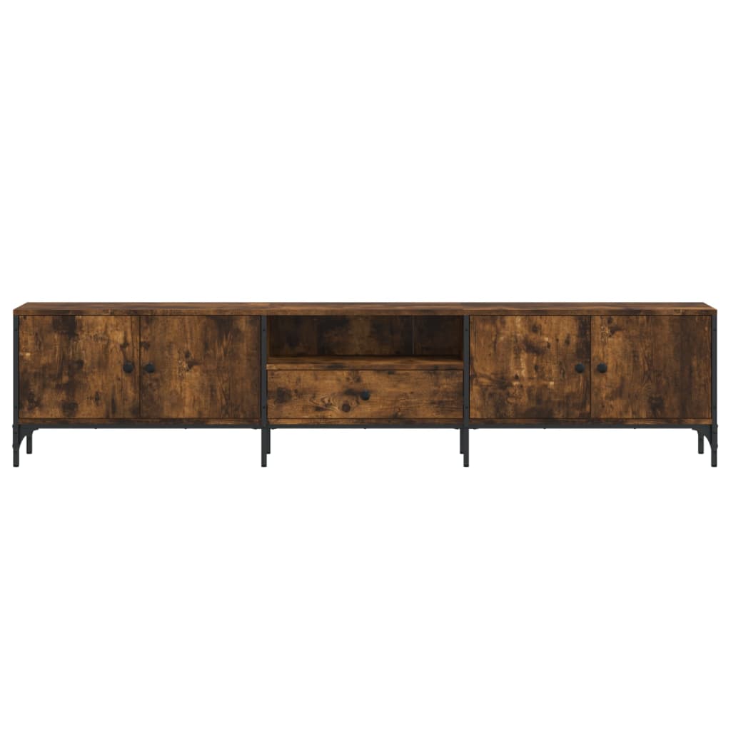 Tv-Meubel Met Lade 200X25X44 Cm Bewerkt Hout Kleur Gerookt eiken