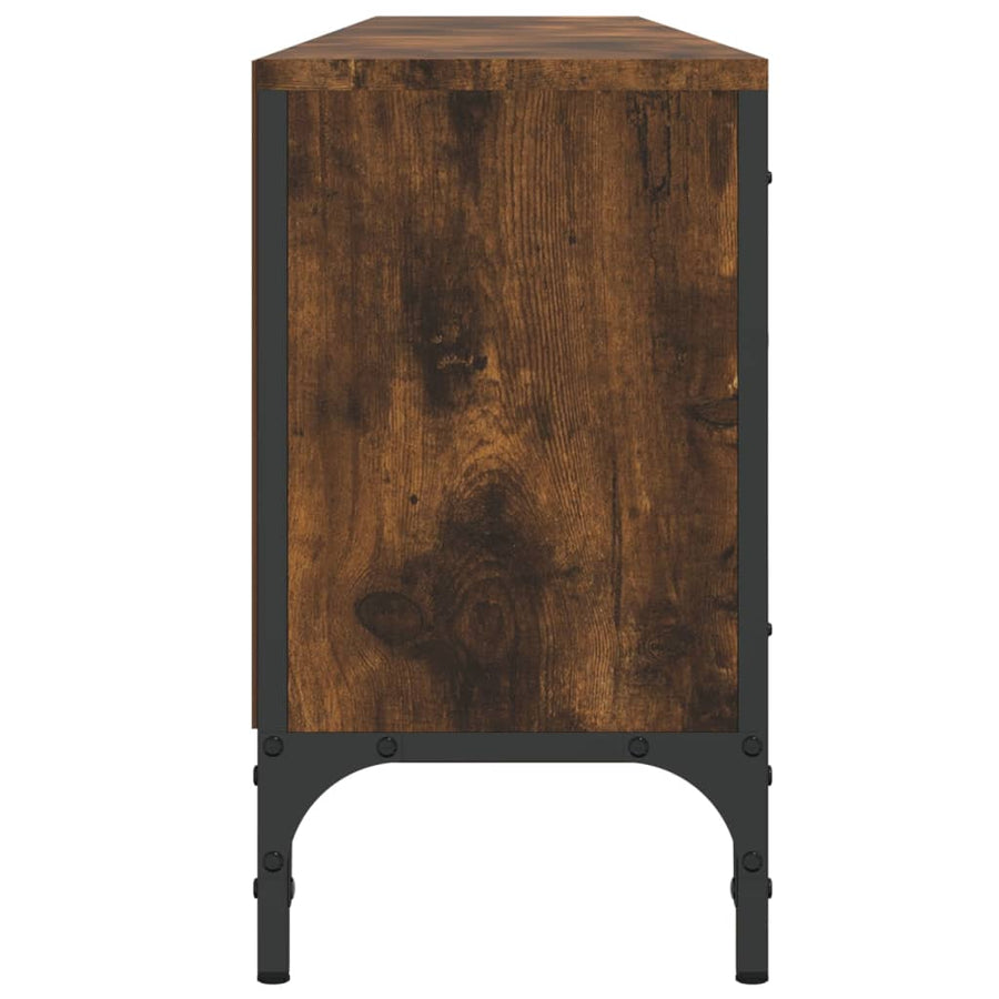 Tv-Meubel Met Lade 200X25X44 Cm Bewerkt Hout Kleur Gerookt eiken