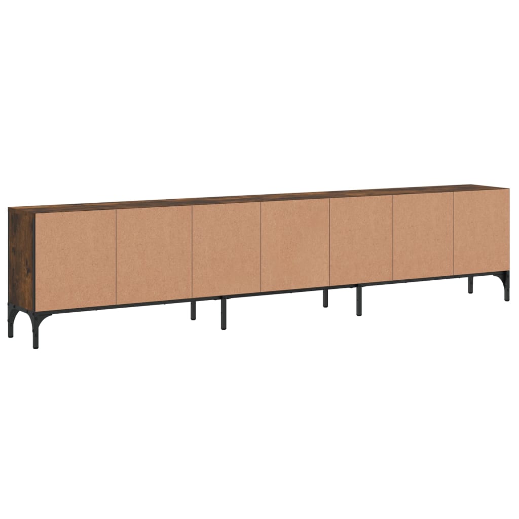 Tv-Meubel Met Lade 200X25X44 Cm Bewerkt Hout Kleur Gerookt eiken