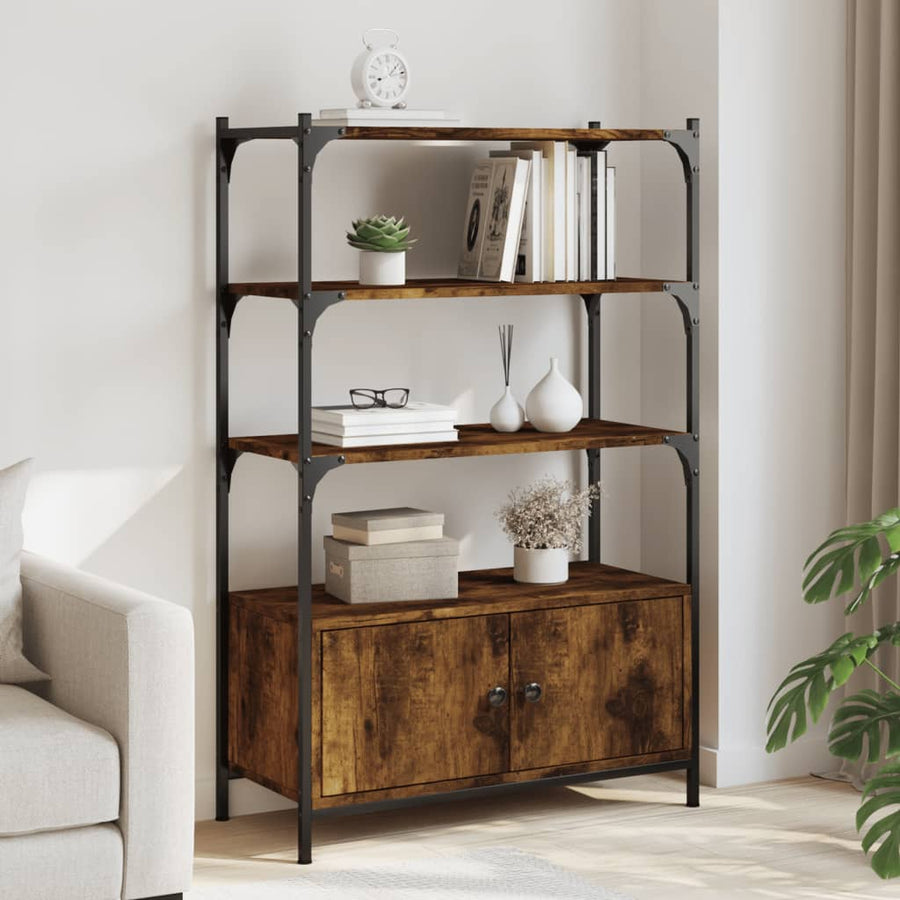 Boekenkast 3-Laags 70X30X109,5 Cm Bewerkt Hout 70 cm