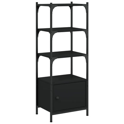 Boekenkast 3-Laags 4X30X09,5 Cm Bewerkt Hout 41 x 30 x 109.5 cm Zwart