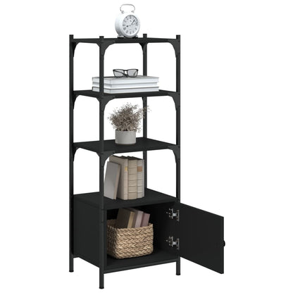 Boekenkast 3-Laags 4X30X09,5 Cm Bewerkt Hout 41 x 30 x 109.5 cm Zwart