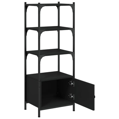 Boekenkast 3-Laags 4X30X09,5 Cm Bewerkt Hout 41 x 30 x 109.5 cm Zwart