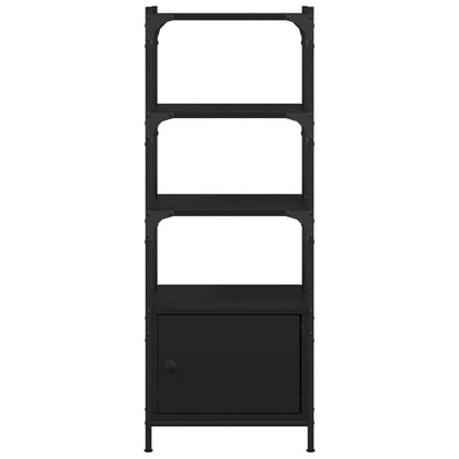 Boekenkast 3-Laags 4X30X09,5 Cm Bewerkt Hout 41 x 30 x 109.5 cm Zwart
