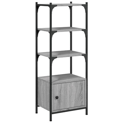 Boekenkast 3-Laags 4X30X09,5 Cm Bewerkt Hout 41 x 30 x 109.5 cm Grijs sonoma