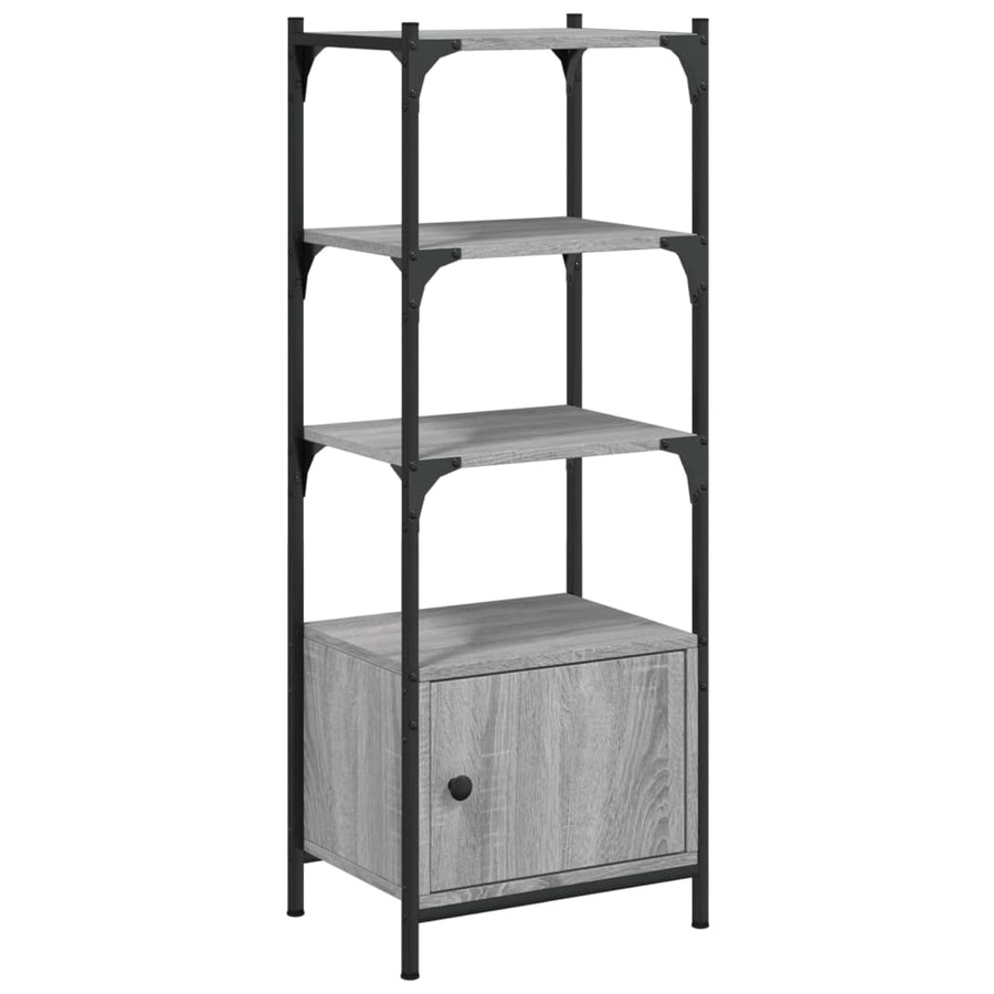 Boekenkast 3-Laags 4X30X09,5 Cm Bewerkt Hout 41 x 30 x 109.5 cm Grijs sonoma