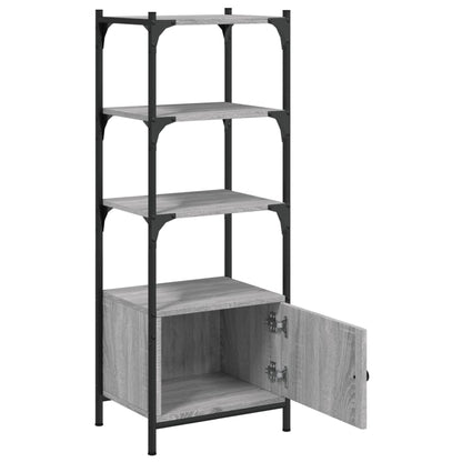 Boekenkast 3-Laags 4X30X09,5 Cm Bewerkt Hout 41 x 30 x 109.5 cm Grijs sonoma