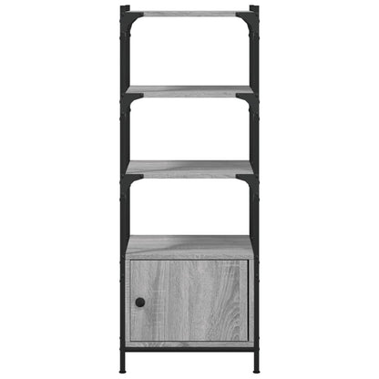 Boekenkast 3-Laags 4X30X09,5 Cm Bewerkt Hout 41 x 30 x 109.5 cm Grijs sonoma